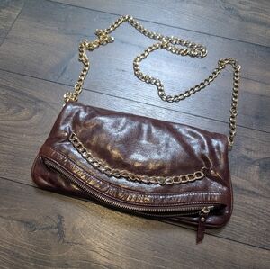 Joseph Charles‎ Brown and Gold Faux Leather Cross Body